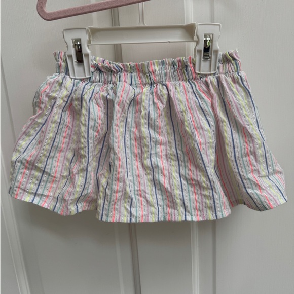 NWOT Cat & Jack 2T Girls White Multicolor Stripe Skirt with Flowy Silhouette - Picture 4 of 6